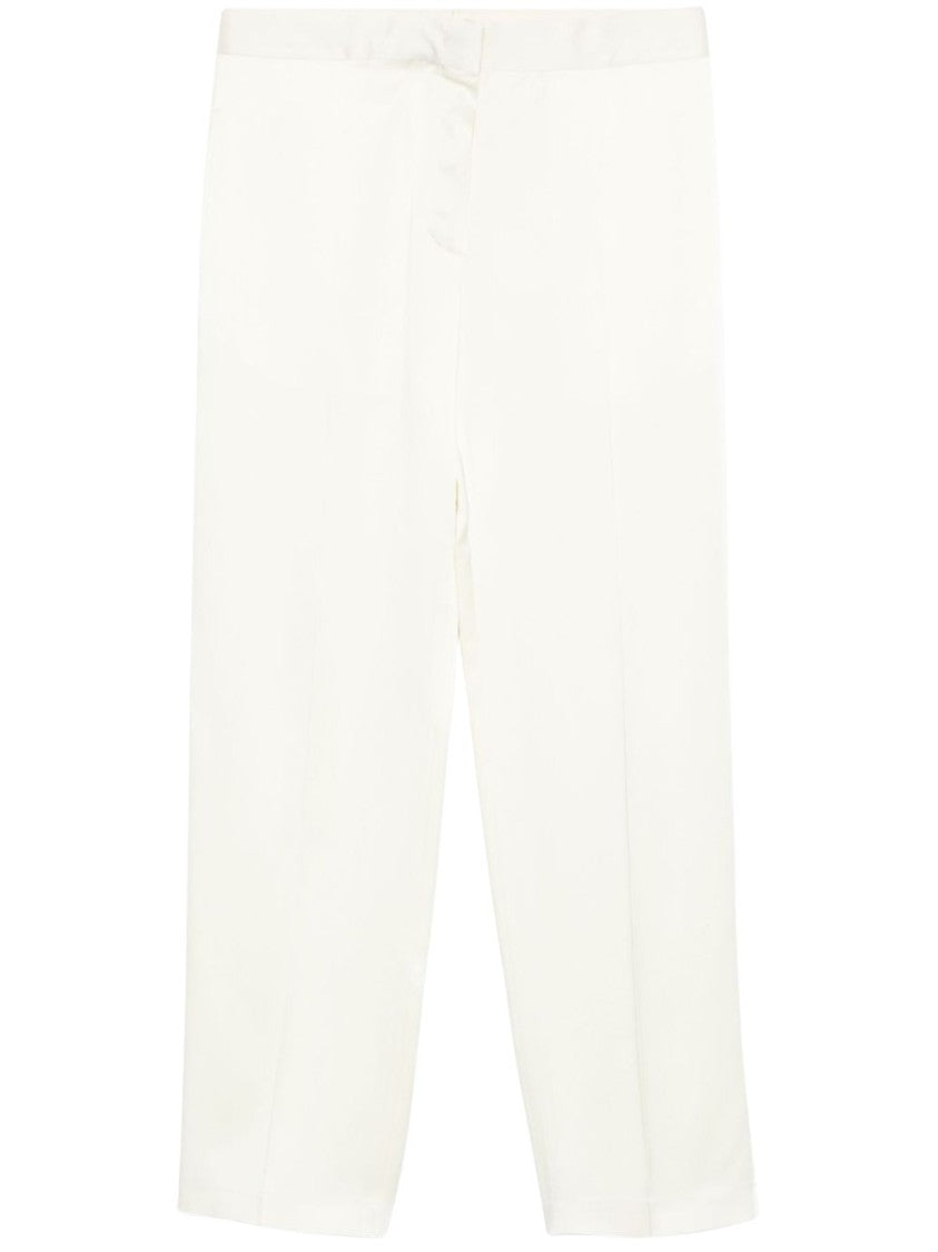 Jil Sander Natural Cropped Tailored Trousers