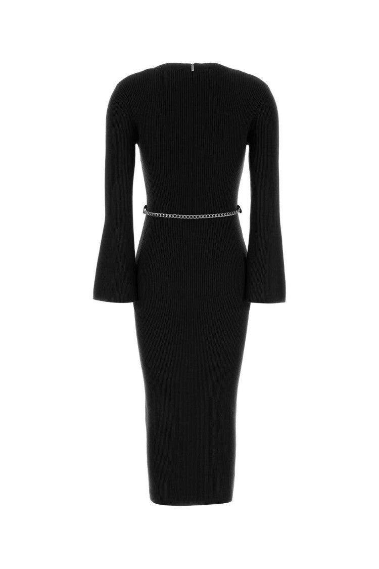 Michael Michael Kors Black Wool Blend Dress