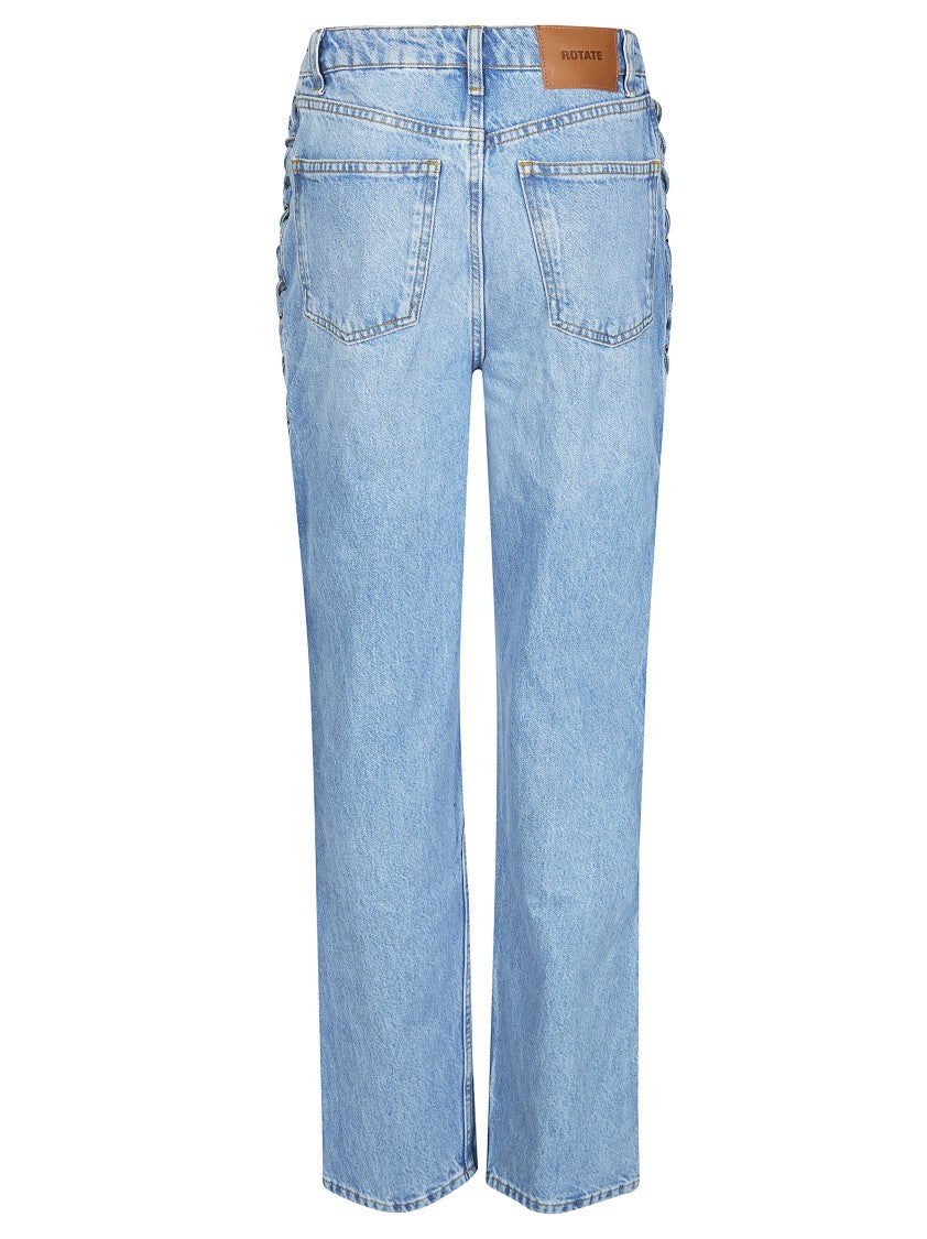 Rotate Blue Lace Up Straight Leg Jeans