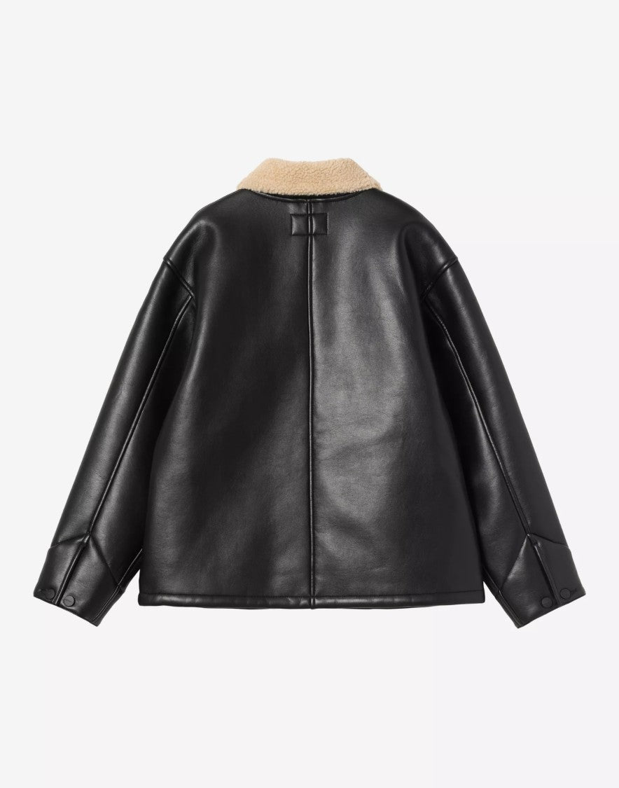 Carhartt Wip Black/Natural Shepton Og Michigan Canvas Chore Coat
