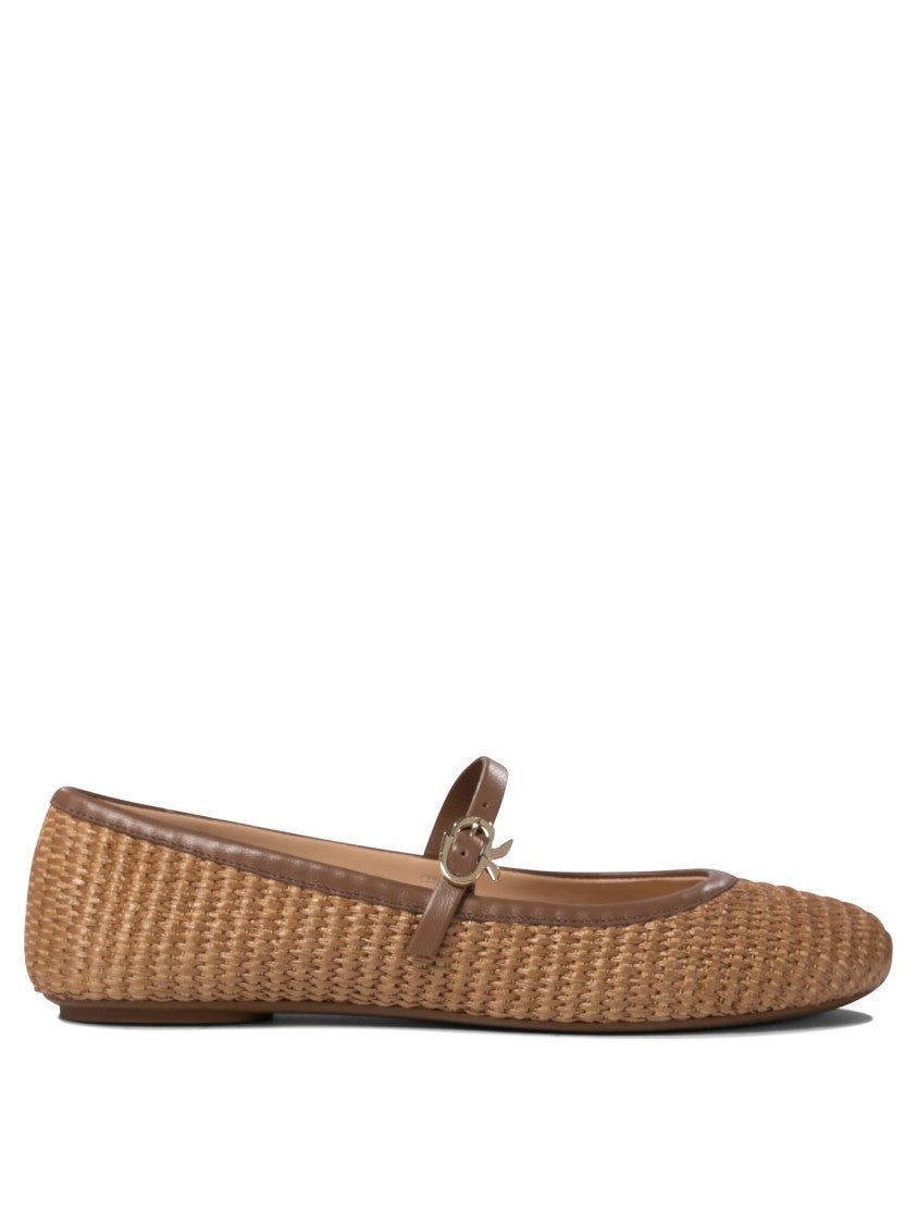 Gianvito Rossi Woven Texture Ballerinas