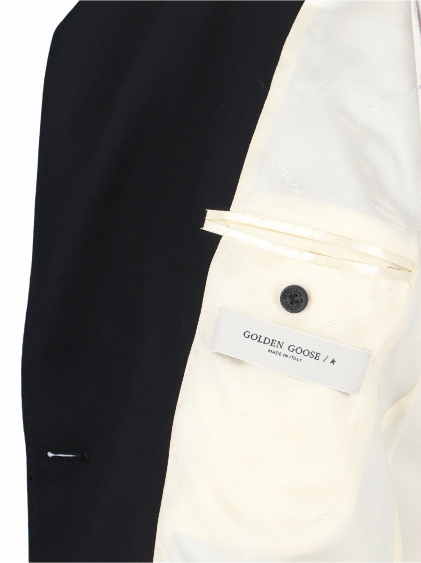 Golden Goose Double-Breasted Blazer – Black