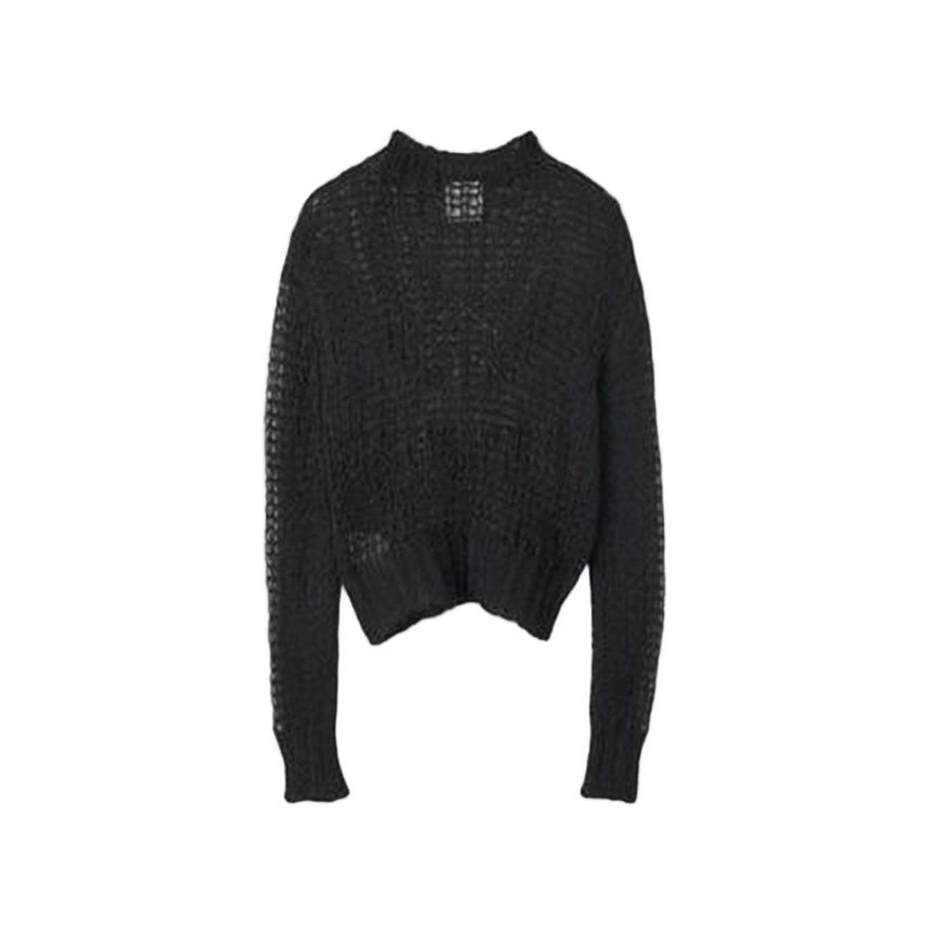 Oamc Textured Knit Sweater With Triangular Pattern