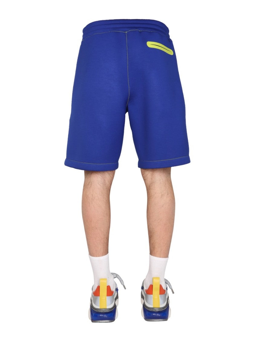 Moschino Elastic Waist Shorts With Neon Accents