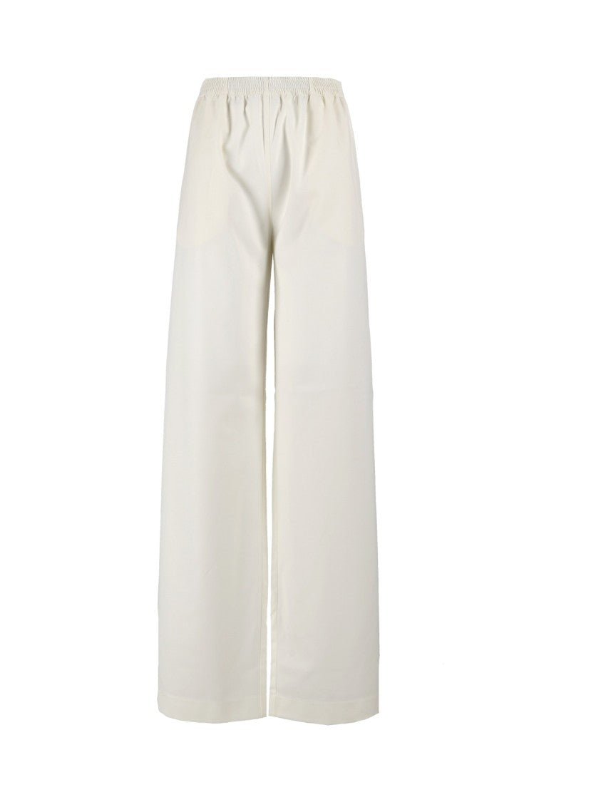 Fabiana Filippi Flannel Elastic Waist Wide-Leg Trousers