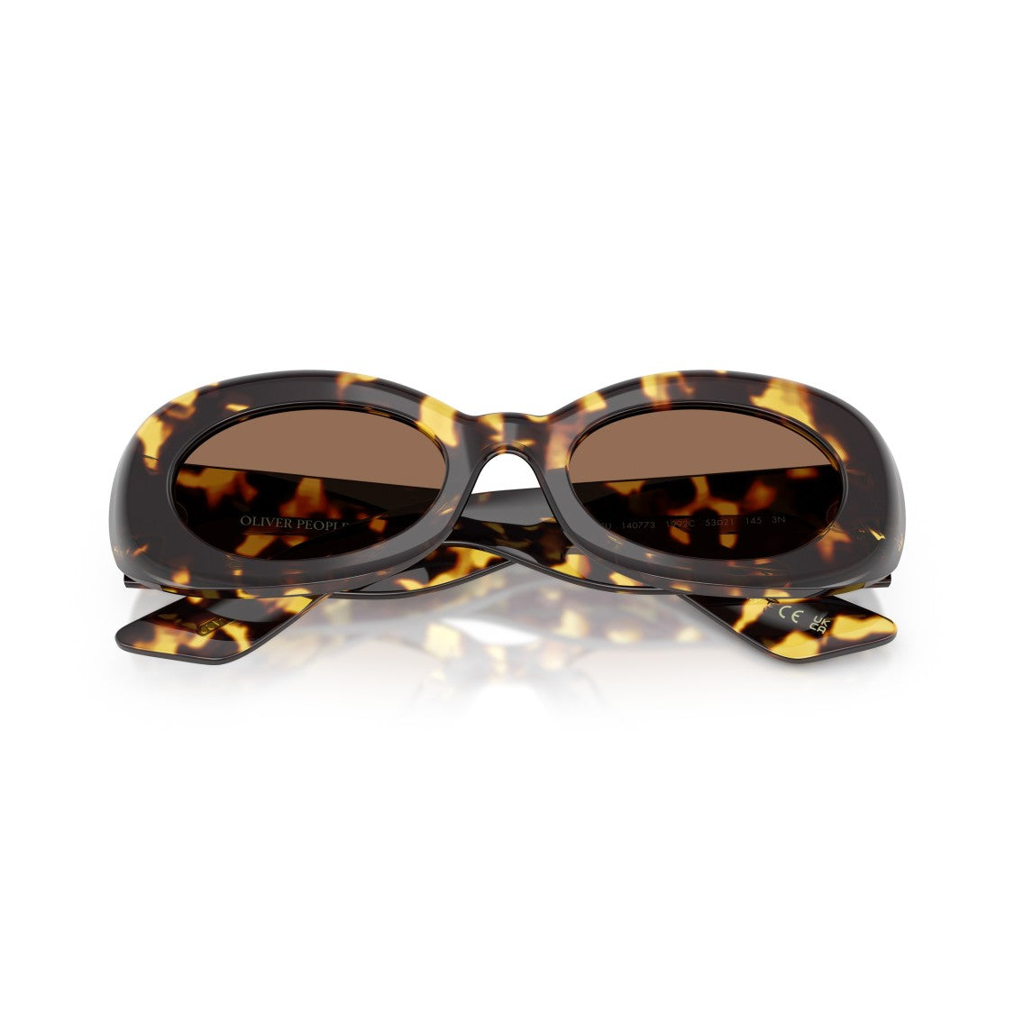 Oliver Peoples 0Ov5606su Oval Tortoiseshell Sunglasses With Bold Retro Design