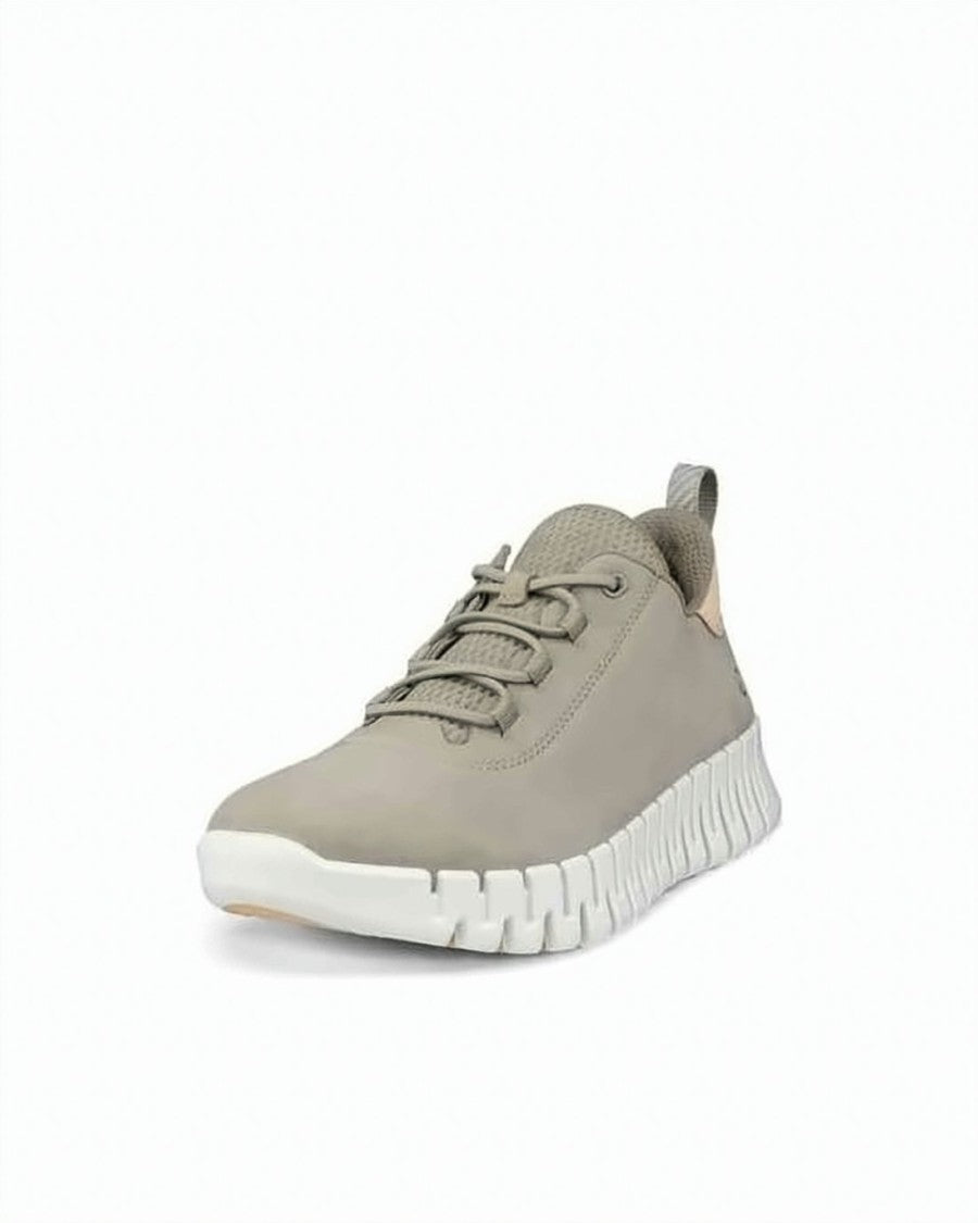 Ecco Smooth Nubuck Sneakers With Textured Rubber Sole