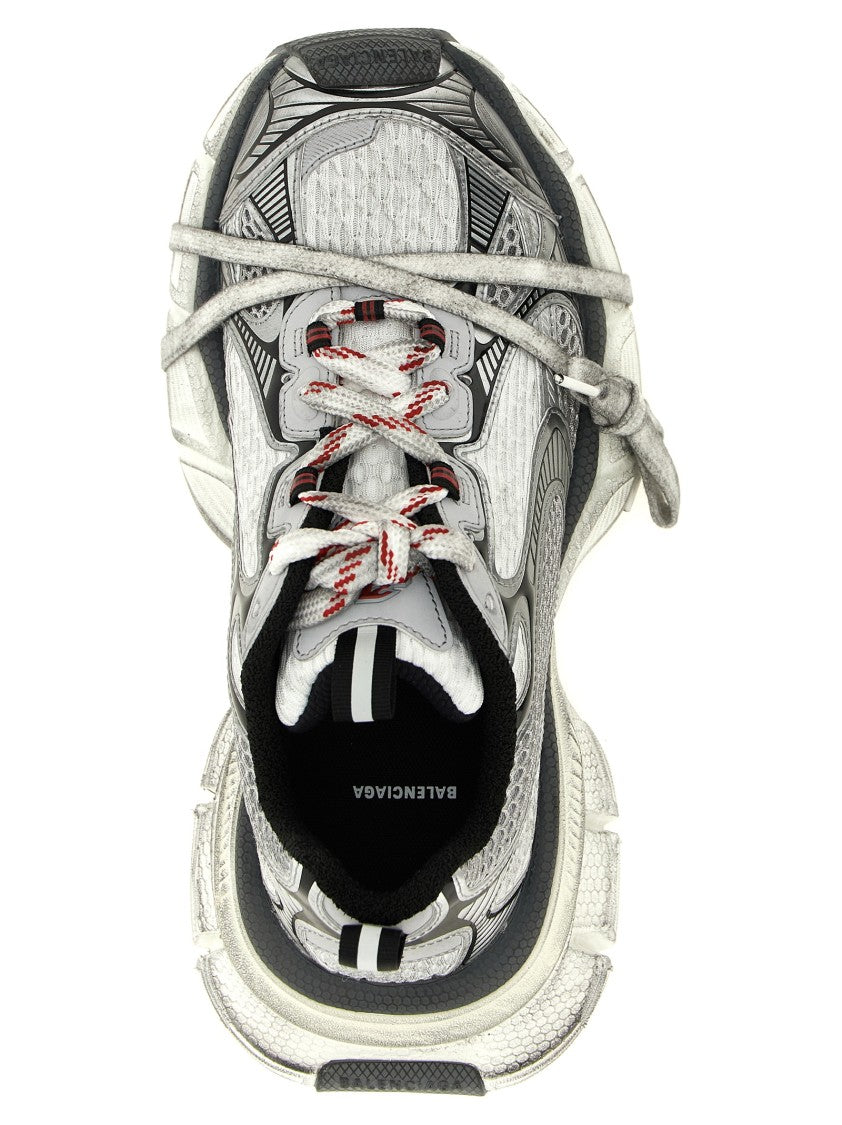 Balenciaga Worn Effect Mesh And Polyurethane Sneakers
