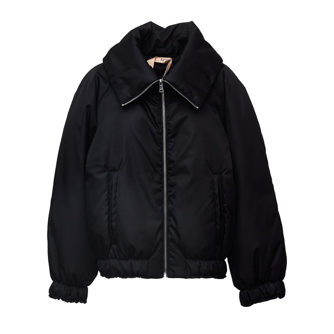 N°21 Down Coat With Wide High Collar And Relaxed Silhouette