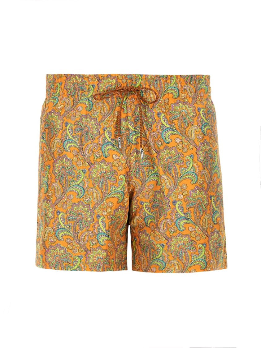 Etro Paisley Pattern Swimsuit With Elastic Waistband