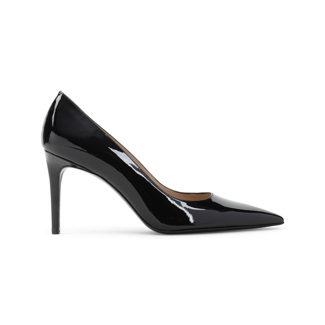 Stuart Weitzman Power 85 Black Patent Leather Pumps