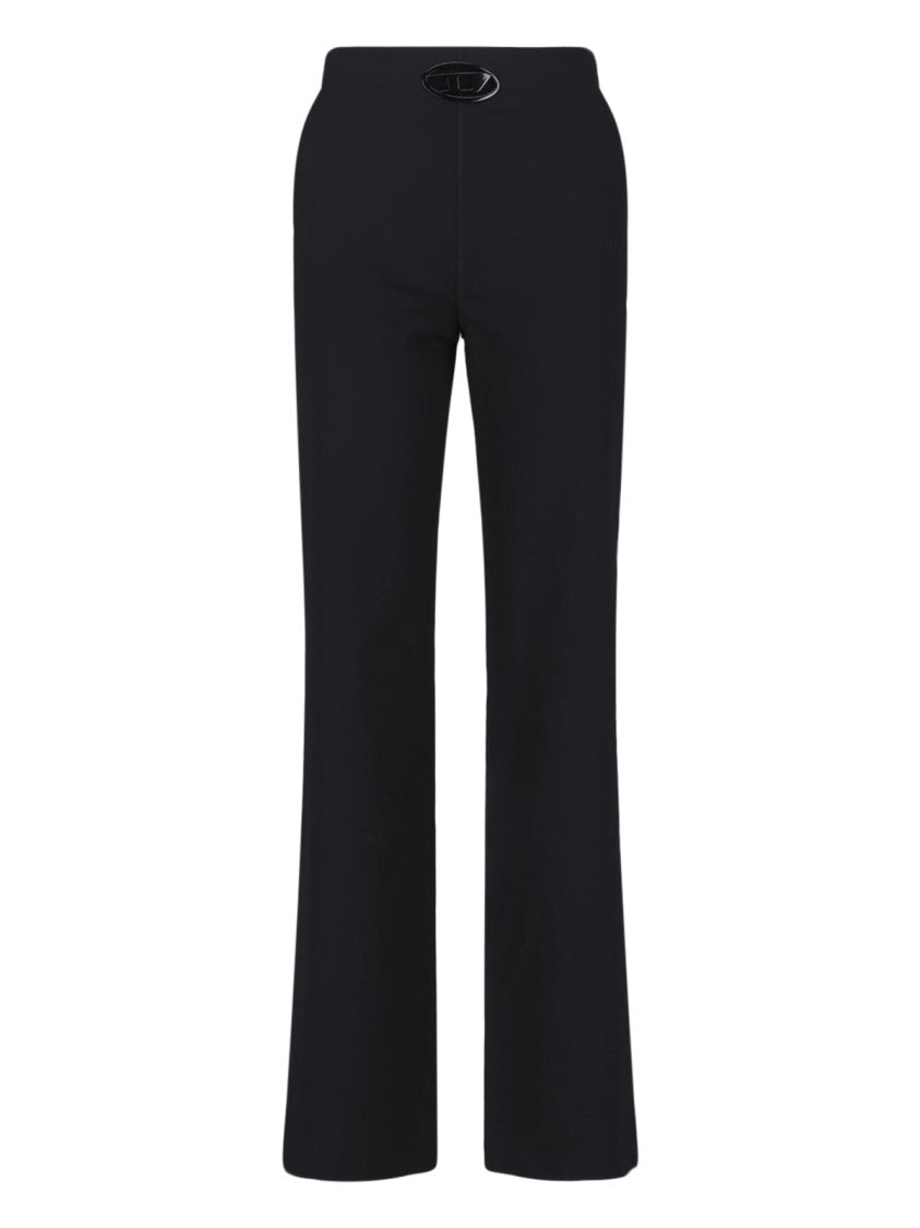 Diesel Straight-Leg Wool Blend Pants With Side Zipper