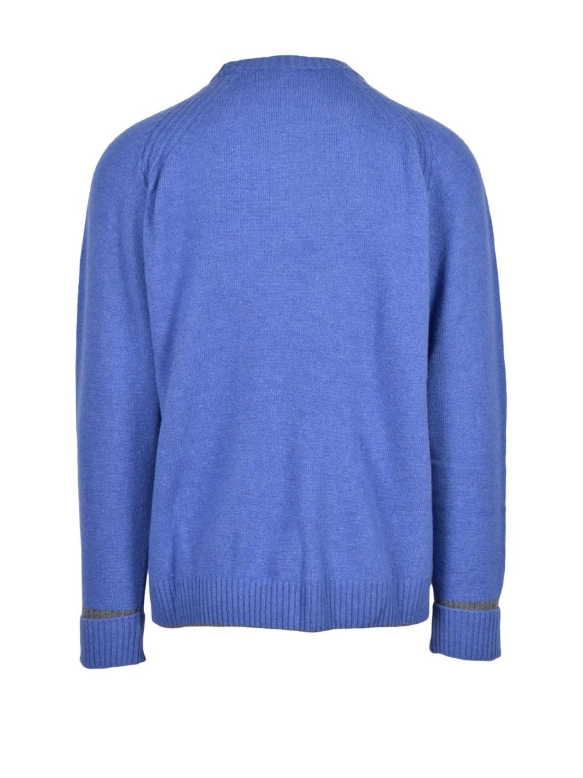 Cashmere Company P. Crew Neck Raglan Sweater With Soft Textured Finish