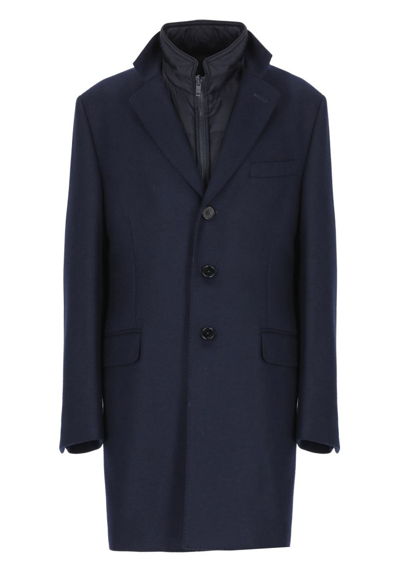 Fay Blue Wool Coat