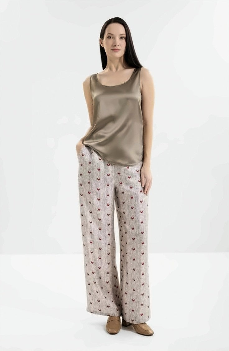 Max Mara Wide-Leg Pants With Textured Fabric And Elastic Waistband