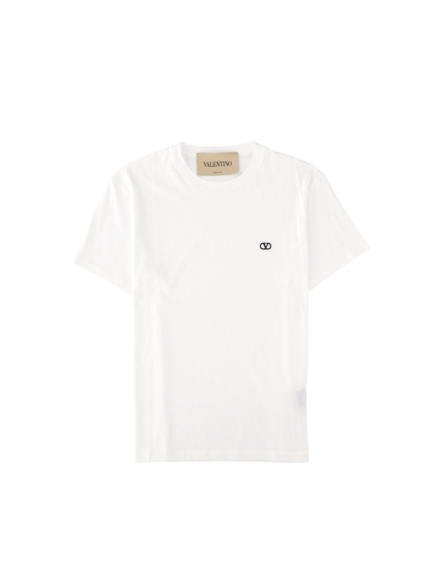 Valentino Black Short-Sleeve Logo Cotton T-Shirt