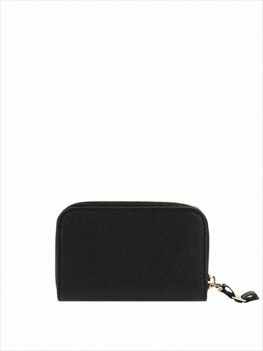 Salvatore Ferragamo Textured Zip-Around Wallet With Bow Detail