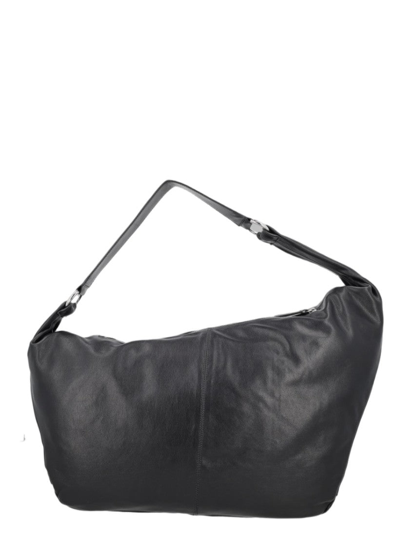 Paloma Wool Black Minimalist Leather Shoulder Bag