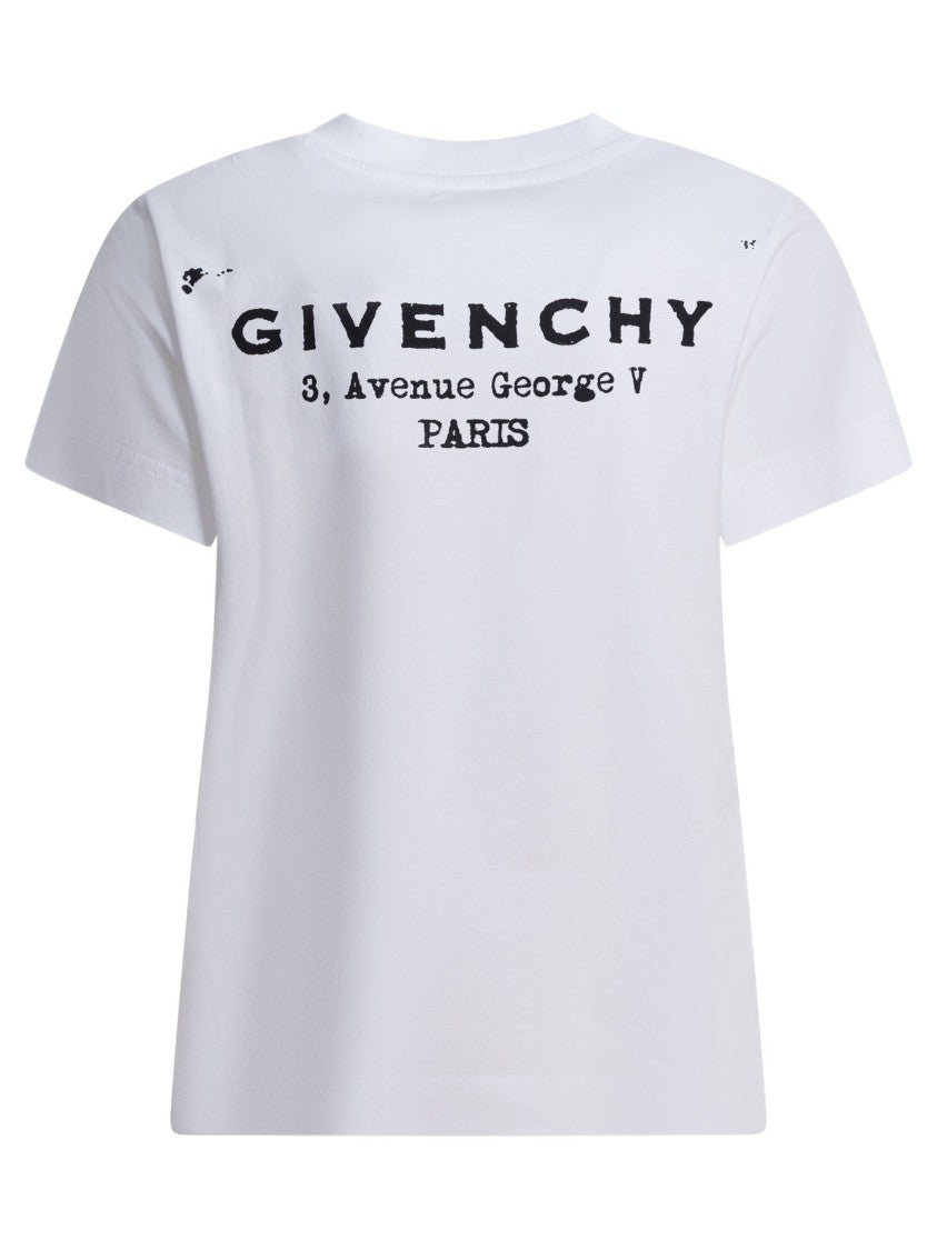 Givenchy Classic White T-Shirt With Signature Prints