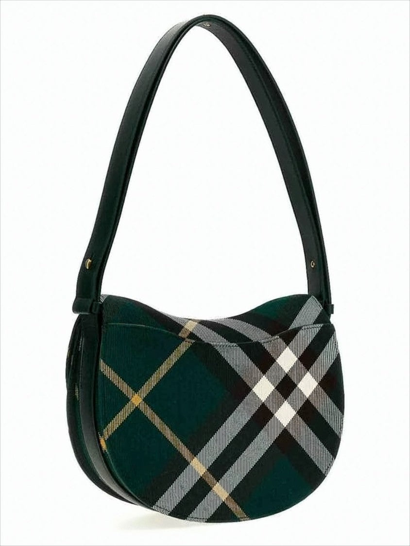 Burberry Curved Plaid Shoulder Bag