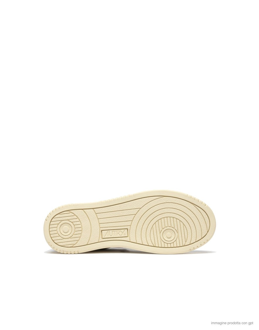 Autry White Leather Suede Medalist Sneakers