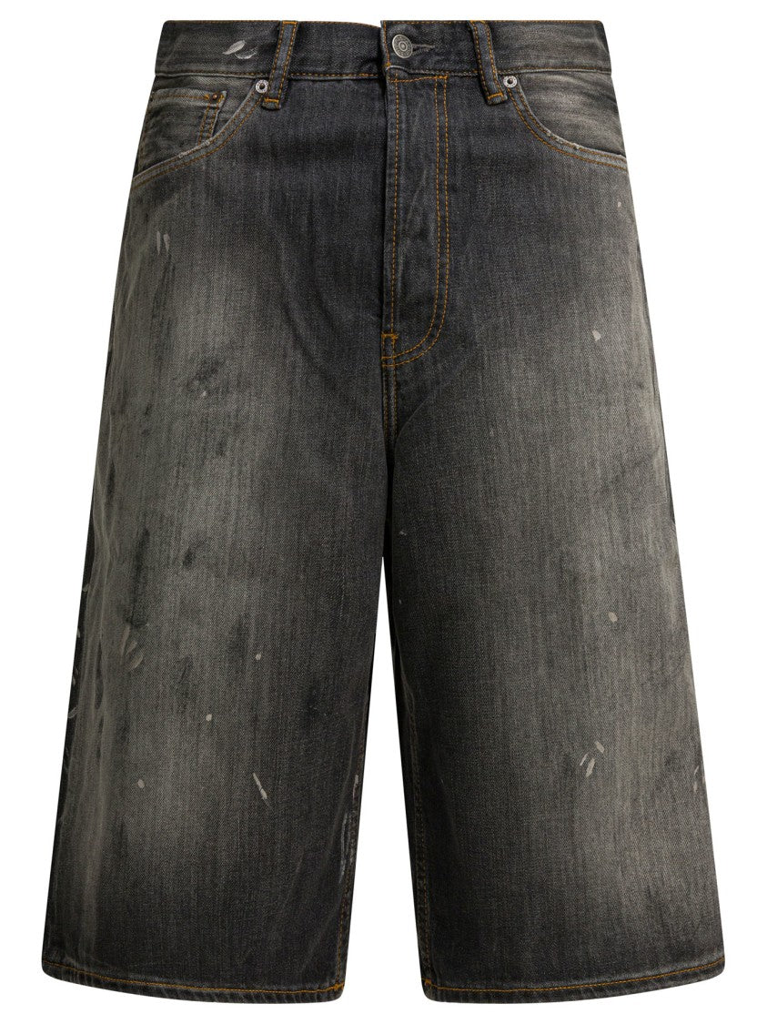 Acne Studios Mid-Length Relaxed Fit Organic Cotton Denim Shorts