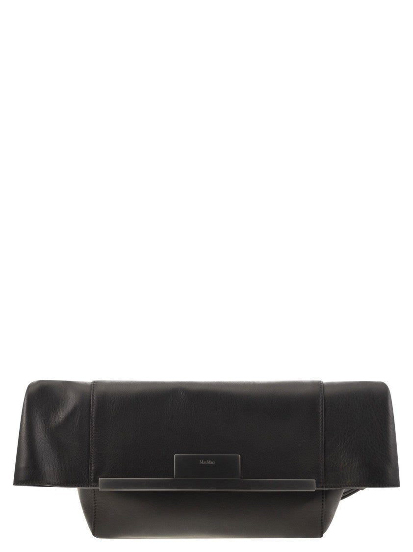 Max Mara Mmclaspclutch - Small Natural Leather Clutch Bag