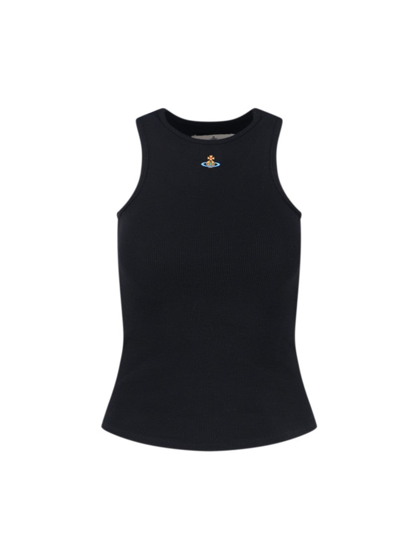 Vivienne Westwood "Orb" Logo Tank Top – Black