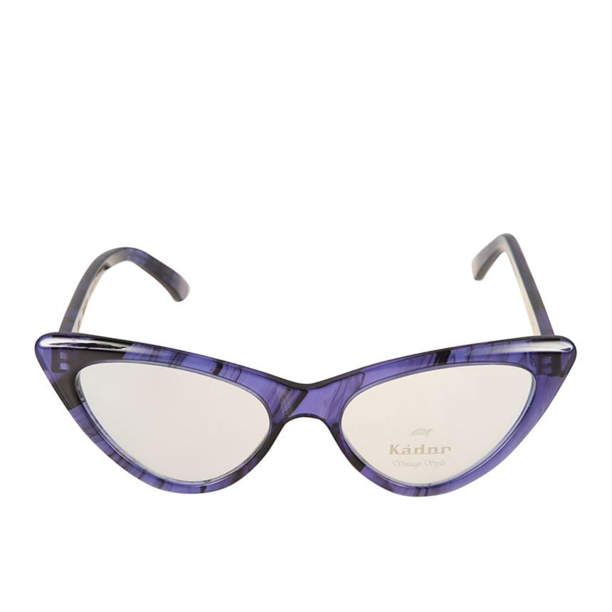 Kador Papilio Translucent Purple And Black Marbled Cat-Eye Sunglasses