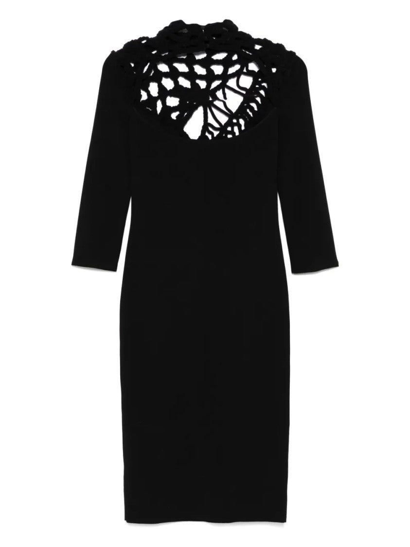 Roberto Cavalli Fitted Dress With Flowing Skirt