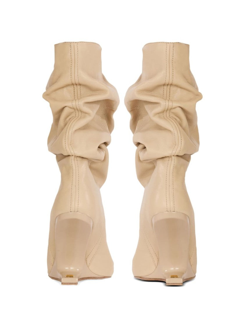 Balmain Silk And Nylon Blend Pull-On Boots