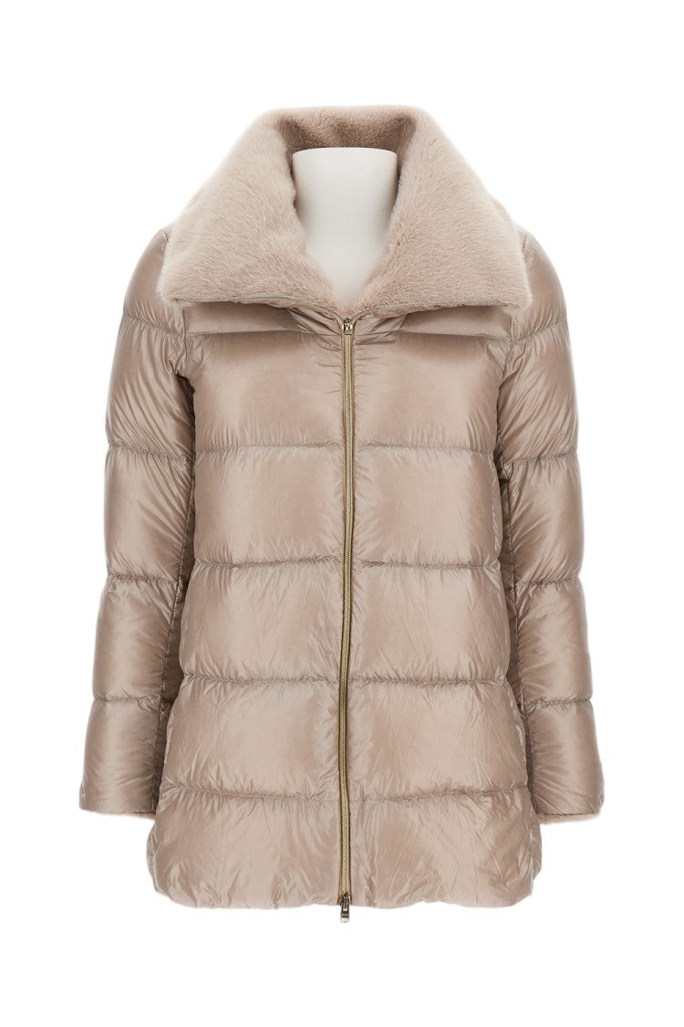 Herno Beige Quilted Padded Down Jacket