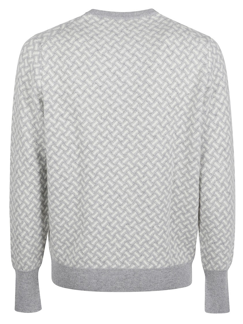 Drumohr Biscottino Textured Knit Crewneck Sweater