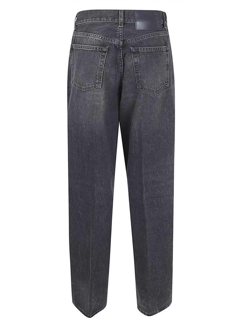Haikure Mid-Rise Black Wash Cotton Denim Jeans