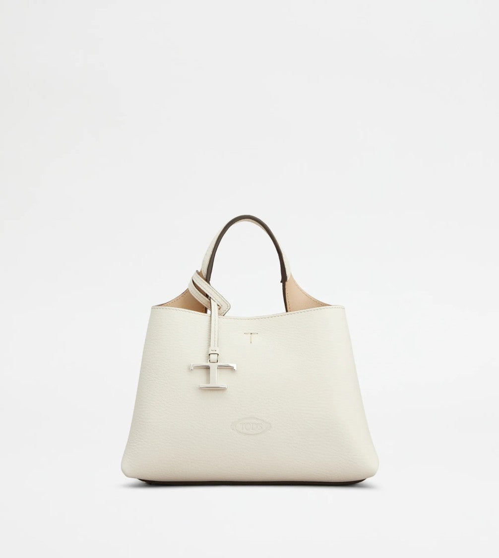 Tod's Apa Micro Tote Leather Bag – White