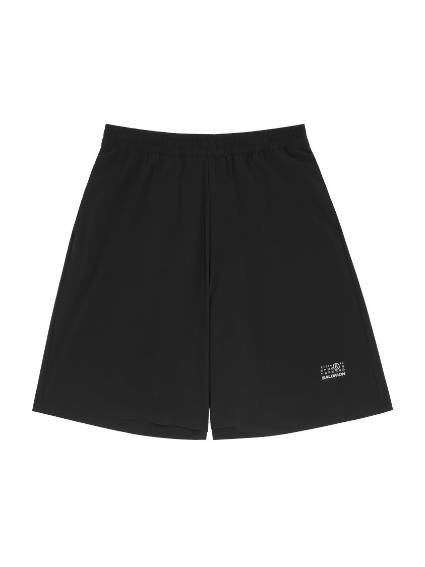 Mm6 X Salomon Black Sports Bermuda Shorts