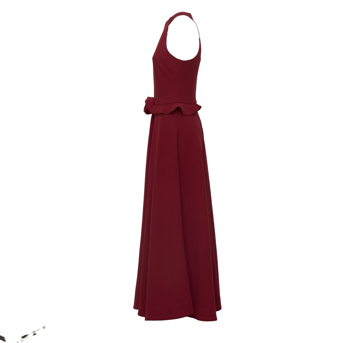 Rotate Fleuri Flower Open Shoulder Peplum Long Maxi Dress