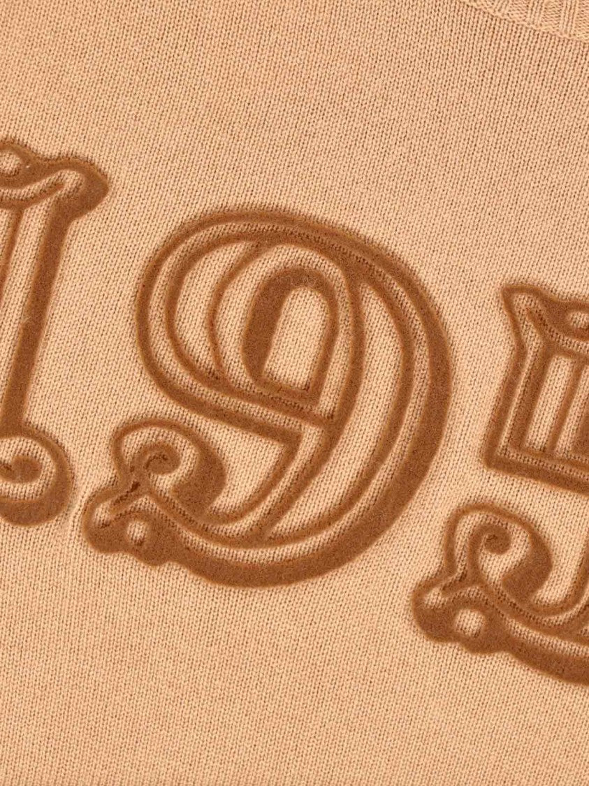 Max Mara Warm Brown Sweater With Textured 1951 Detailing