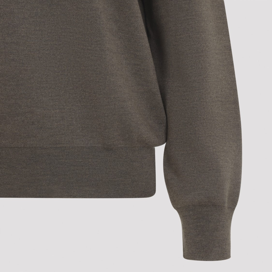 Phoebe Philo Refined Brown Wool Long-Sleeved T-Shirt
