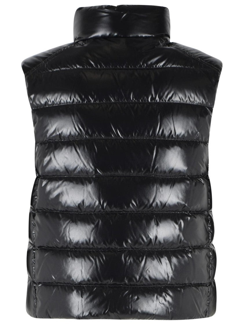 Moncler 'Frelon' Glossy Black Polyamide Vest