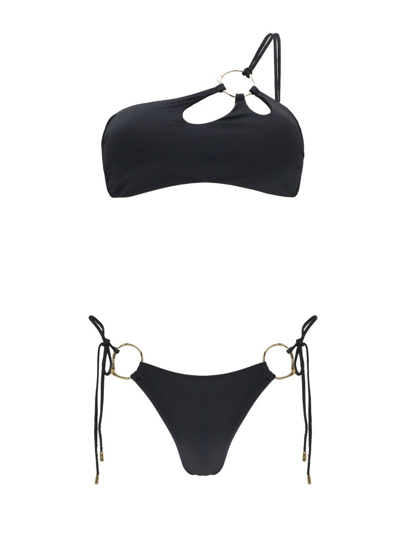Miss Bikini Bikini With Asymmetrical Neckline And Metal Accents