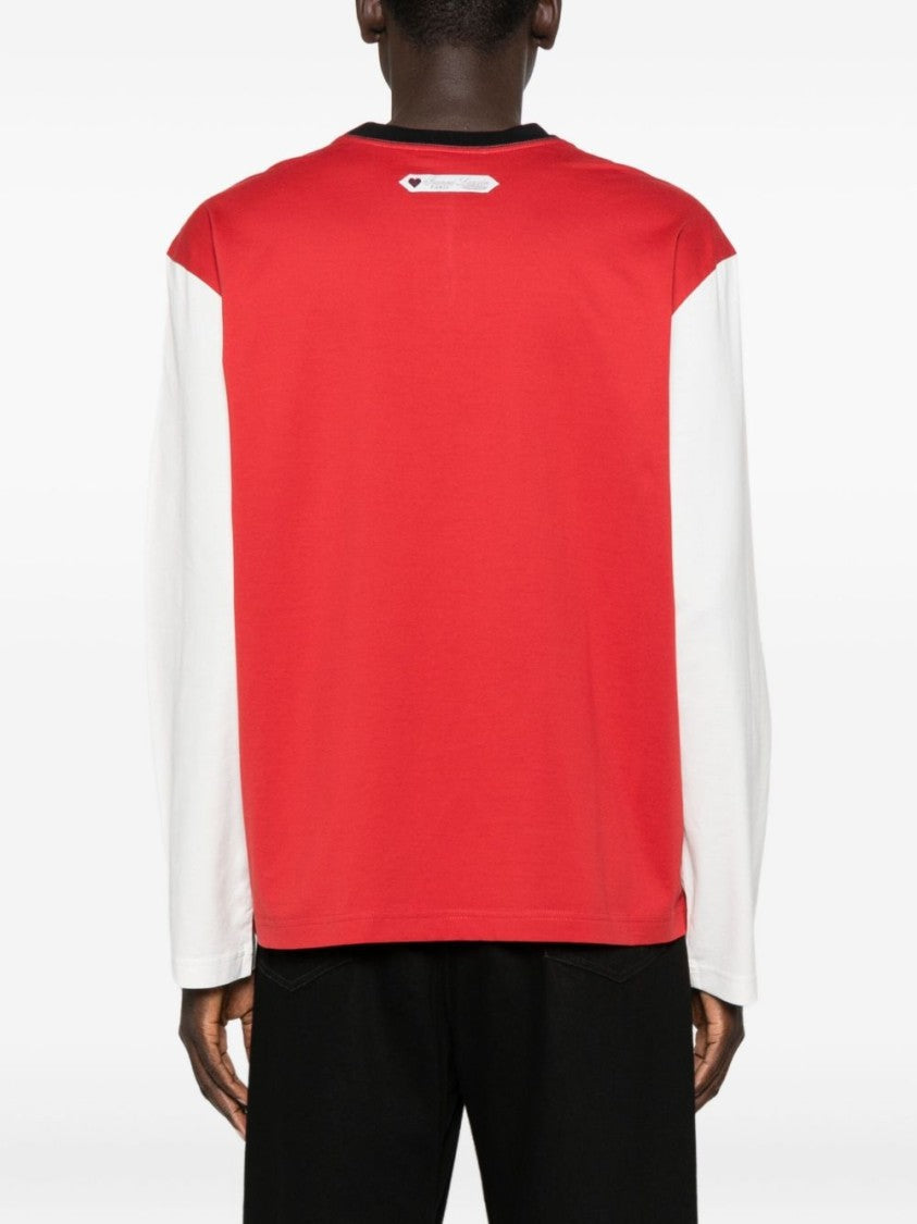Lanvin Red Heart Logo White Panel T-Shirt