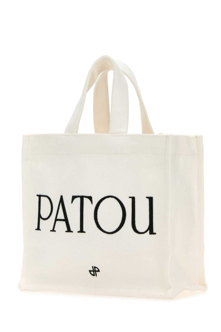 Patou White Canvas Small Tote Patou Shopping Bag