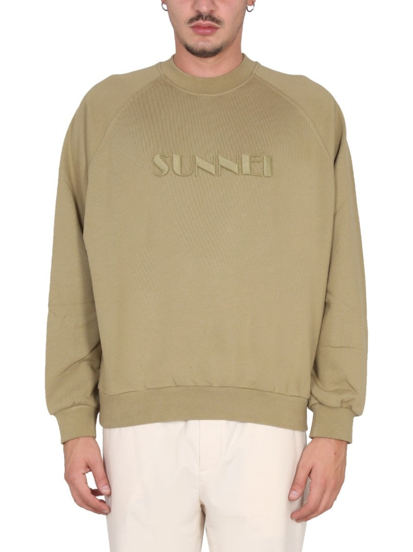 Sunnei Relaxed Fit Brown Sweatshirt