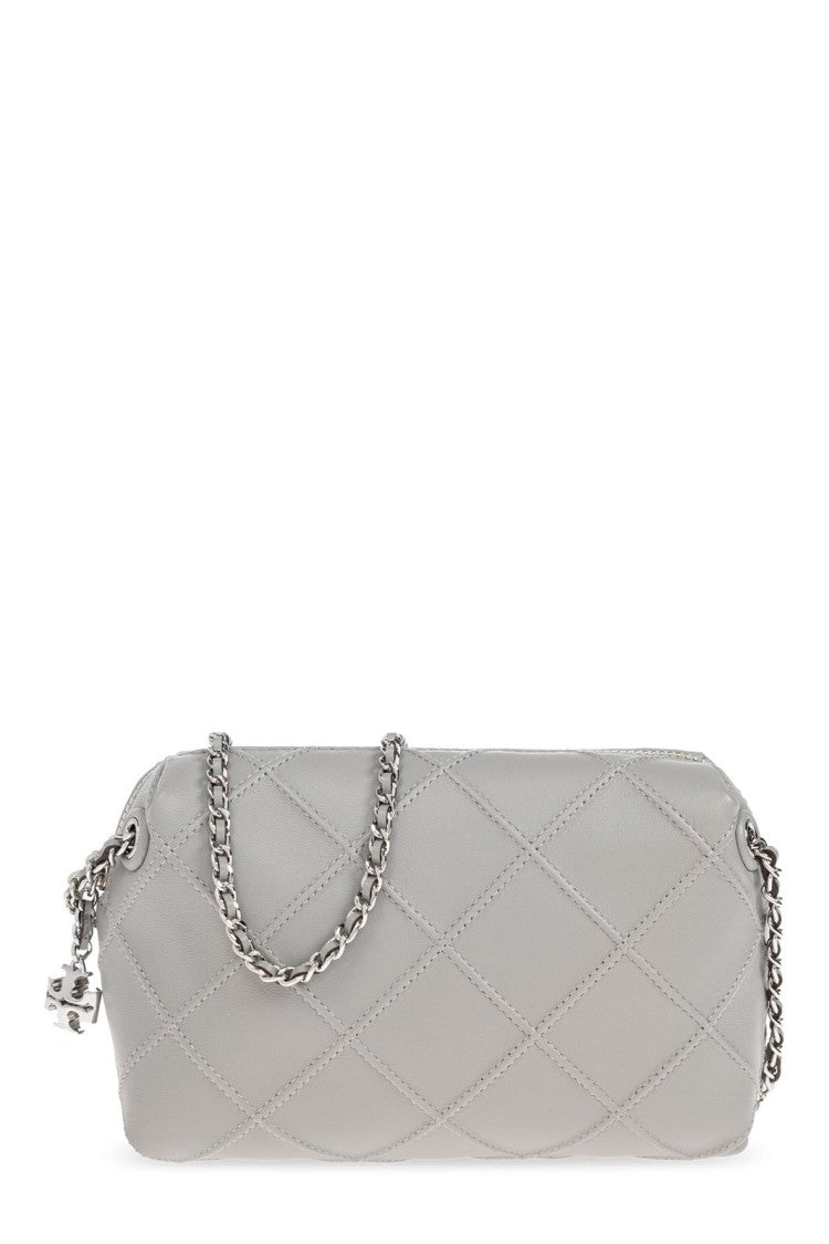 Tory Burch Gray Diamond Leather Camera Bag