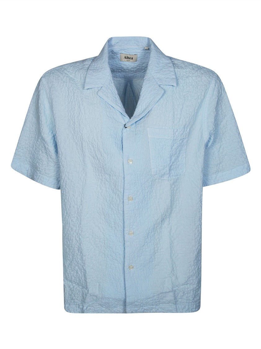 Altea Blue Hadley Seersucker Casual Shirt