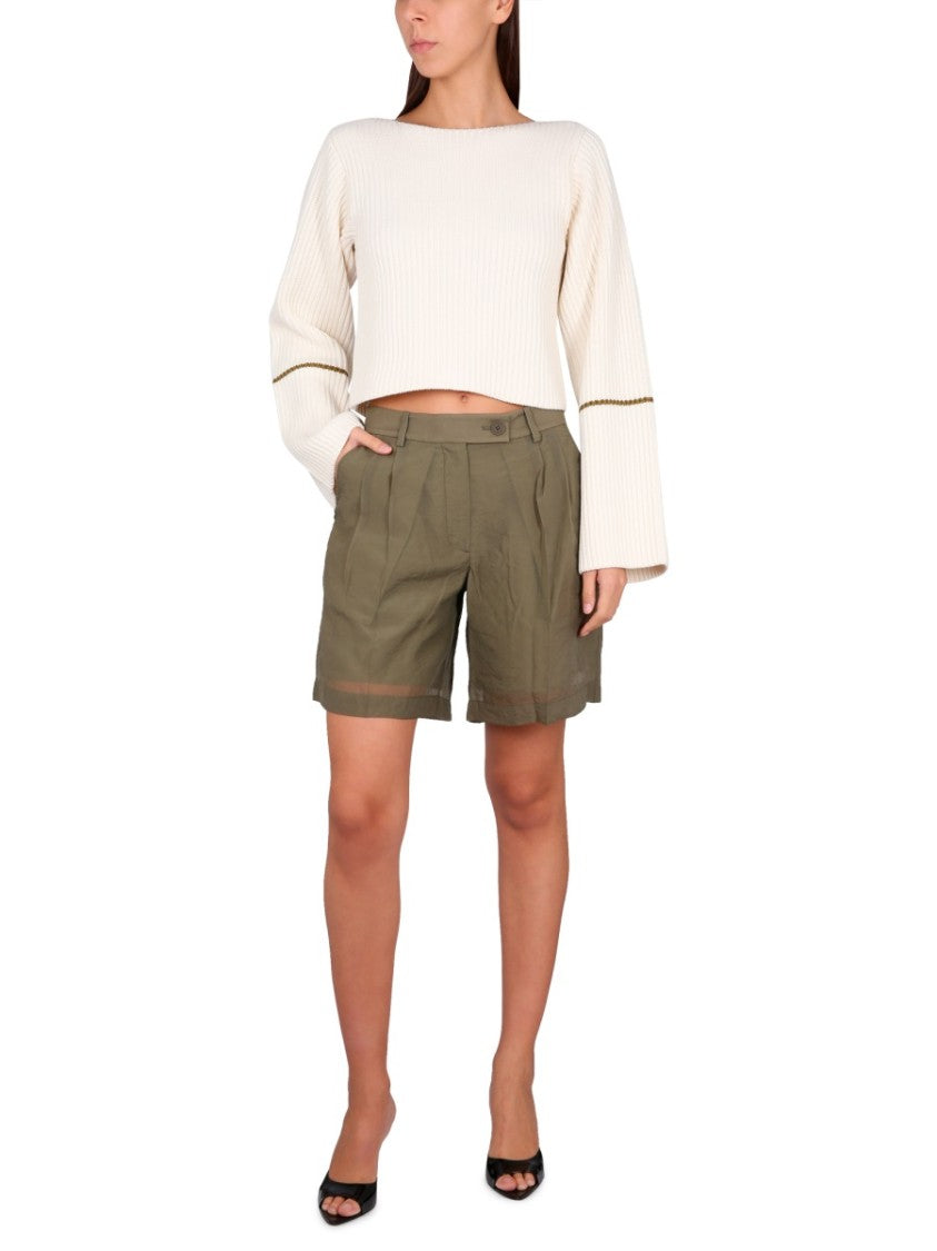 Helmut Lang Tailored Shorts With Transparent Hem