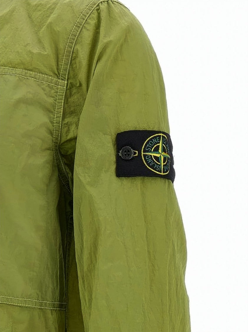 Stone Island Lightweight Long-Sleeve Shirt With Zippered Front