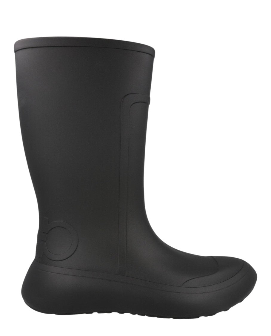 Ferragamo Gancini Mid-Calf Rainboots With Distinctive Design