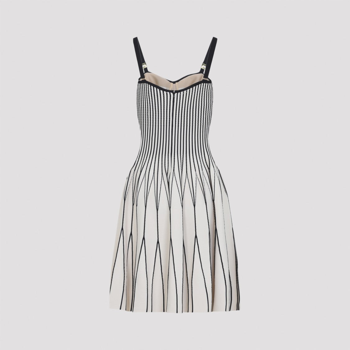 Elisabetta Franchi Fitted Mini Dress With Vertical Stripe Design